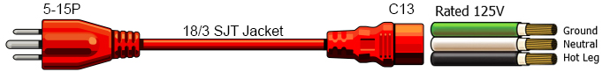 5-15 pc power cable